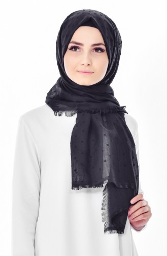 Ponponlu Shawl 19042-11 Black 19042-11