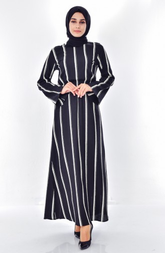 Black Hijab Dress 6363A-02