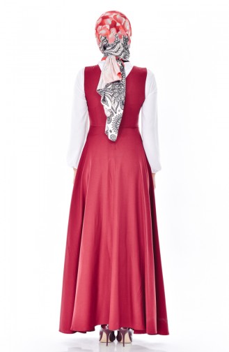 توبانور فستان بدون أكمام بتصميم سادة 2986-02 لون خمري 2986-02