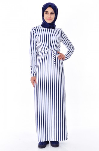 Navy Blue Hijab Dress 2028-02