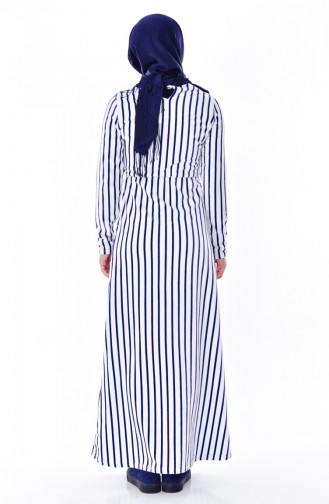 Navy Blue Hijab Dress 2028-02
