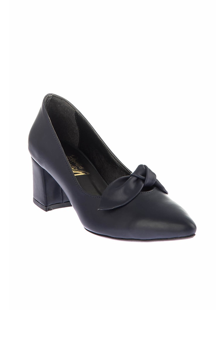 Chaussures Classique a Talons Pour Femme A53 18 02 Bleu Marine 53