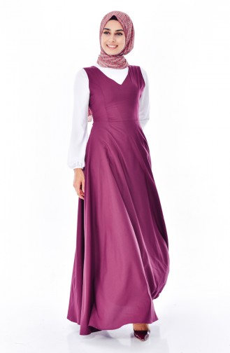 توبانور فستان بدون أكمام بتصميم سادة 2986-09 لون ارجواني 2986-09