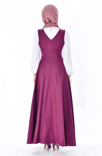 توبانور فستان بدون أكمام بتصميم سادة 2986-09 لون ارجواني 2986-09