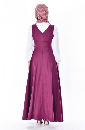 Plum Hijab Dress 2986-09