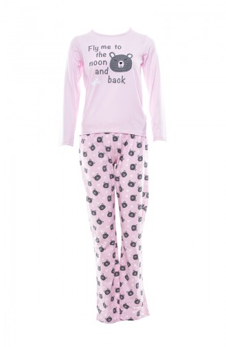 Patterned Women´s Pajamas Suit MLB1033-01 Pink 1033-01