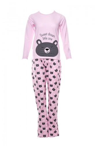 Patterned Women´s Pajamas Suit MLB1035-01 Pink 1035-01