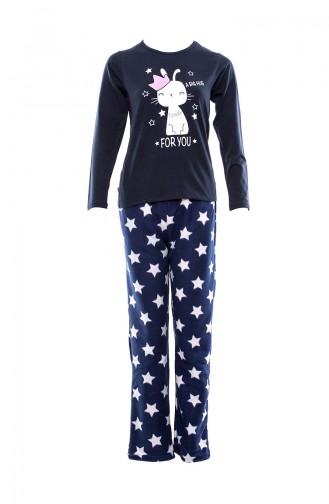 Printed Women´s Pajamas Suit MLB1039-01 Navy Blue 1039-01