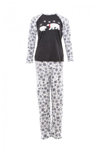 Embroidered Women´s Pajamas Suit MLB1043-01 Smoked 1043-01