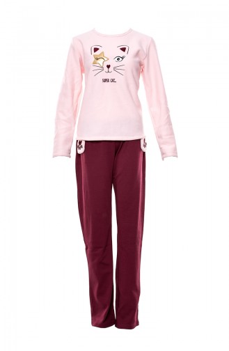 Embroidered Women´s Pajamas Suit MLB1044-01 Salmon 1044-01