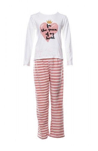 Ensemble Pyjama Imprimé Pour Femme MLB1049-01 Rose 1049-01