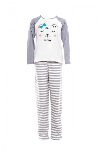 Patterned Women´s Pajamas Suit MLB1053-01 Gray 1053-01