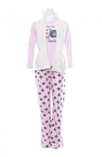 Patterned Women´s Pajamas Suit MLB2010-01 Pink 2010-01