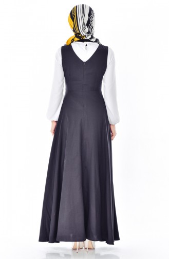 توبانور فستان بدون أكمام بتصميم سادة 2986-05 لون اسود 2986-05
