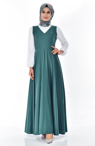 TUBANUR Cup Gilet Dress 2986-08 Emerald Green 2986-08