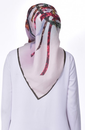 Karaca Desenli Eşarp 90514-03 Haki Krem