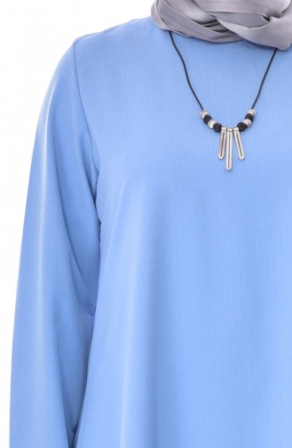 Large Size Necklace Tunic 3284-01 Blue 3284-01