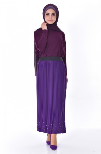 Pleated Skirt   5026-06 Purple 5026-06