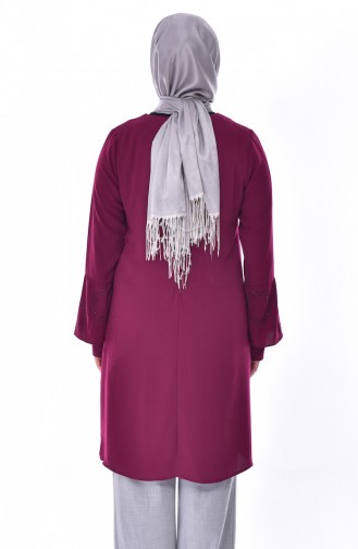 Tunique avec Collier Grande Taille 1646-06 Plum 1646-06