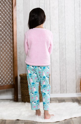 Nakışlı Çocuk Pijama Takımı MLB3003-01 Pembe 3003-01