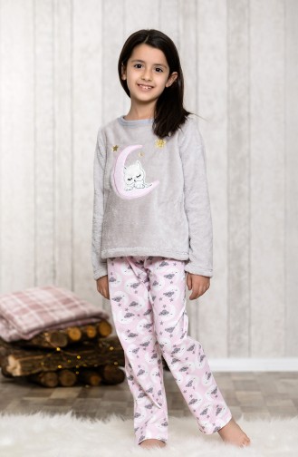 Ensemble Pyjama a Motifs Pour Enfant	MLB3013-01	 Gris 3013-01