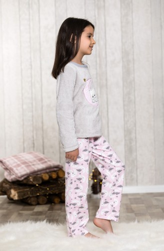 Ensemble Pyjama a Motifs Pour Enfant	MLB3013-01	 Gris 3013-01