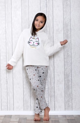 Ensemble Pyjama a Capuche Pour Enfant MLB3016-01 Gris 3016-01