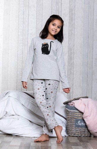 Patterned Children´s Pajamas Set MLB3017-01 Gray 3017-01