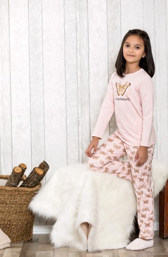 Ensemble Pyjama Imprimé Pour Enfant MLB3032-01 Rose 3032-01