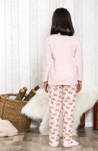 Baskılı Çocuk Pijama Takımı MLB3032-01 Pembe 3032-01