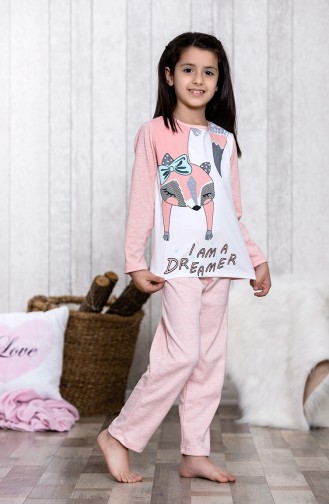 Ensemble Pyjama Imprimé Pour Enfant MLB3042-01 Rose 3042-01