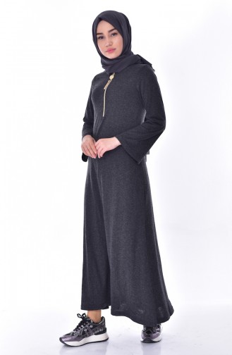 Dilber Zippered Dress 7063-05 Black 7063-05
