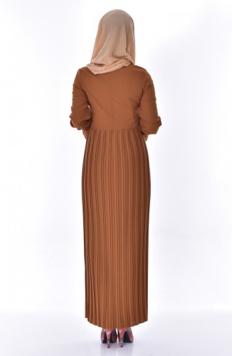 Tan Hijab Dress 1297-06
