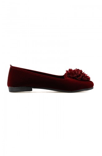 Women´s Flat Shoes 0107-01 Claret Red Suede 0107-01