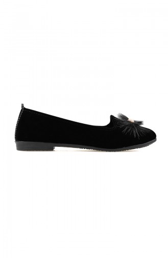 Women´s Flat Shoes 0108-01 Black Suede 0108-01