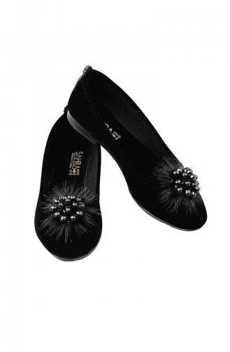 Black Woman Flat Shoe 0109-01