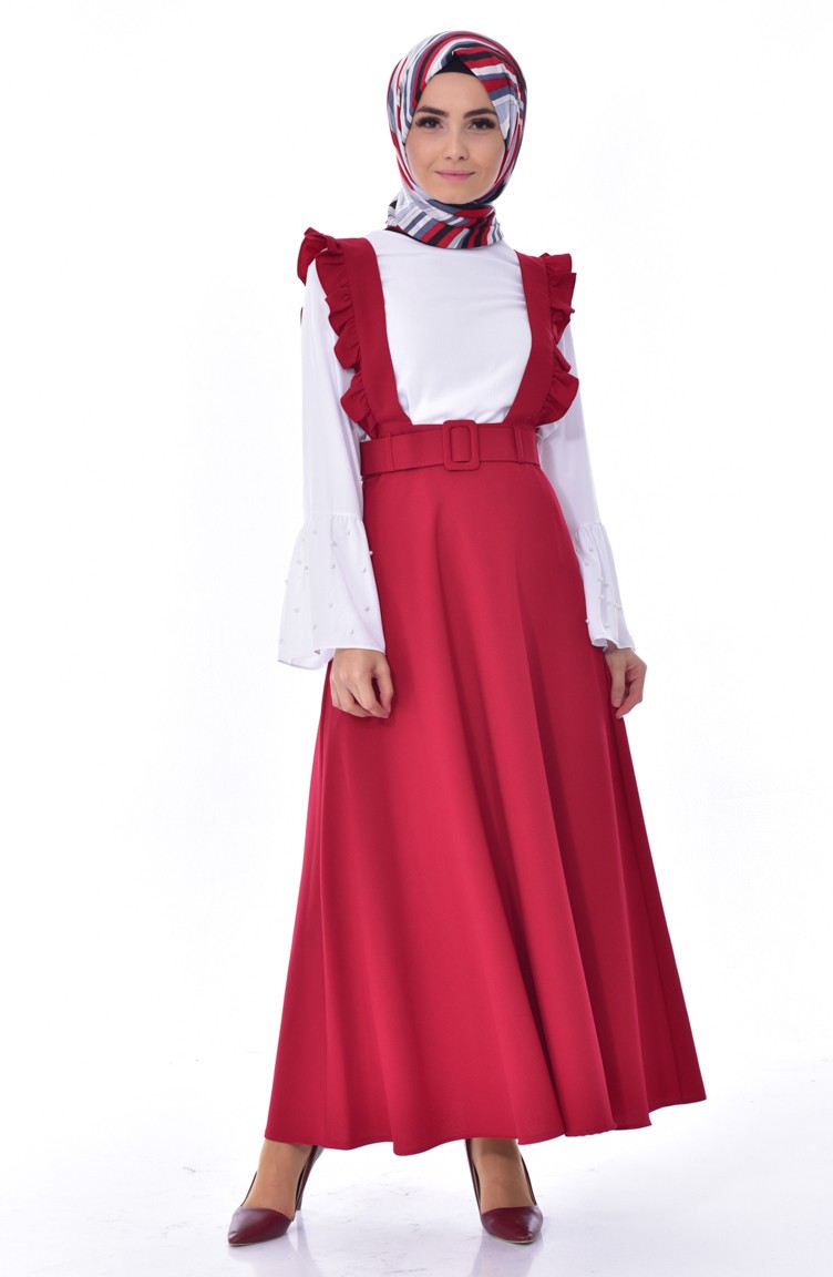 Robe online salopette bordeaux
