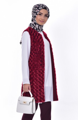 Pocket Plush Vest 70113-03 Claret Red 70113-03