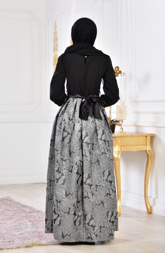 Robe de Soirée a Paillettes 2140-01 Gris 2140-01