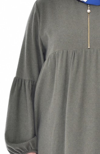 Khaki Hijab Dress 2029-03