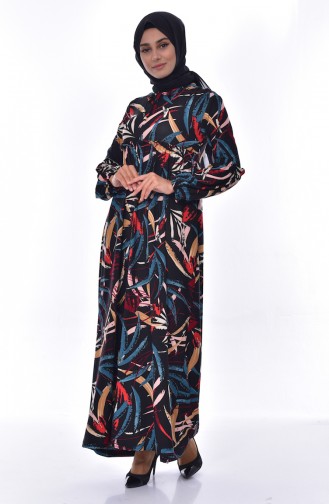 Robe Hijab Rouge 7057-03