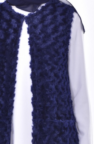 Cepli Peluş Yelek 70113-02 Lacivert