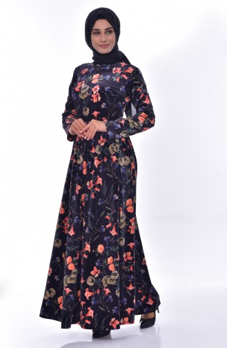 Black Hijab Dress 6461A-01