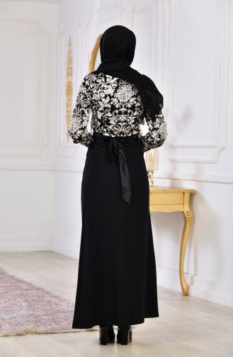 Robe a Motifs 2034-01 Noir 2034-01