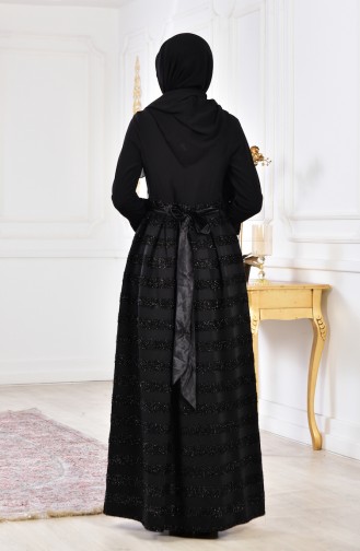 Robe a Paillettes et Collier 2150-01 Noir 2150-01