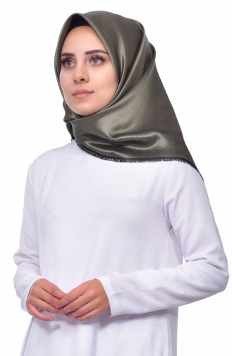 Ağaç Kabuğu Desenli Eşarp 901371-03 Açık Haki Yeşil Siyah