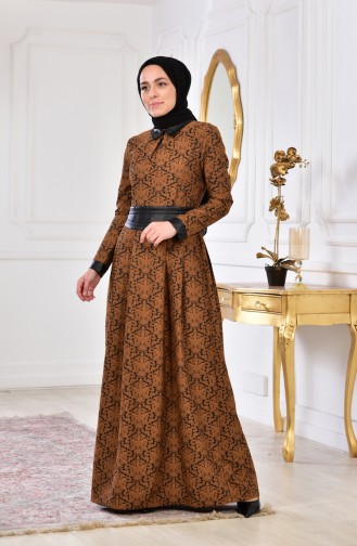 Robe Jacquard 1617-01 Tabac 1617-01