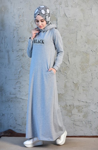 Hooded Sports Dress 8253-04 Gray 8253-04