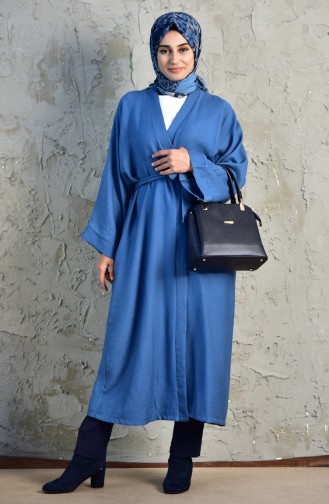 Belted Abaya 1143-02 Indigo 1143-02