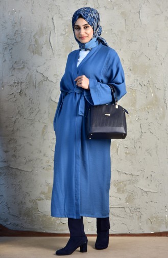 Belted Abaya 1143-02 Indigo 1143-02